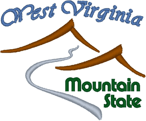 West Virginia: The Mountain State Embroidery Design