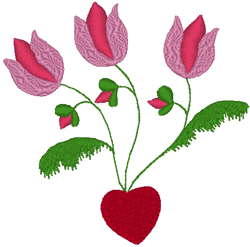 Budapest Folk Art Tulips Embroidery Design