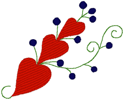 Dravzog Folk Art Hearts Embroidery Design