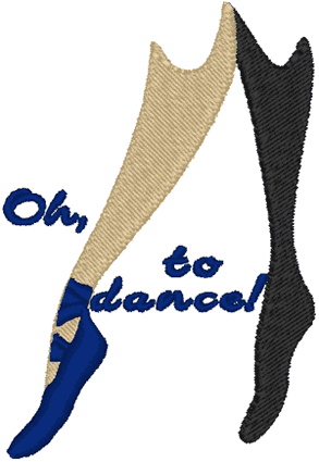 Oh, to Dance! Embroidery Design