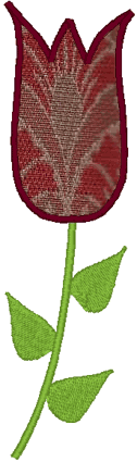 Large Tulip Applique Embroidery Design