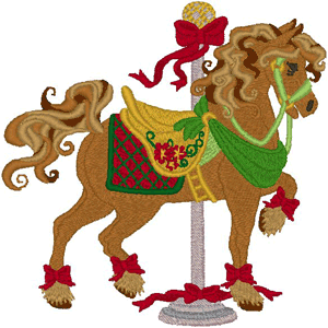 Admiral Jack Carousel Horse Embroidery Design