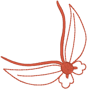 Abstract Butterfly Embroidery Design