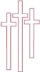 Redwork Three Crosses #1 Embroidery Design