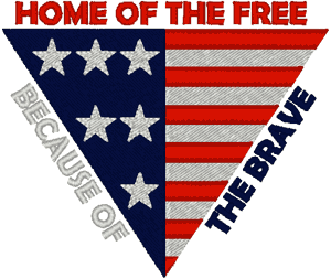 Home of the Free #3 Embroidery Design