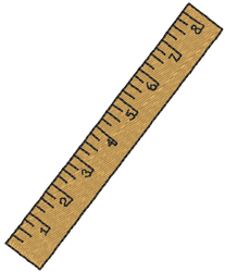 School Ruler Embroidery Design