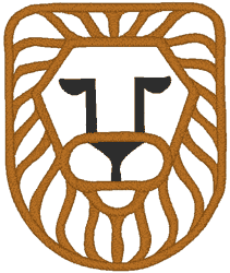 Lion's Face Embroidery Design