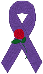 Awareness Ribbon: Cystic Fibrosis Embroidery Design