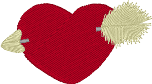 Cupid's Heart Embroidery Design