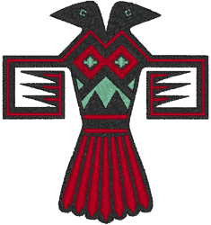 Native American Totem Crows Embroidery Design