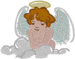 Guardian Cherub Embroidery Design