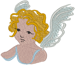 Guardian Cherub #2 Embroidery Design