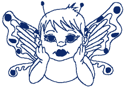 Redwork Sim Fairy Embroidery Design