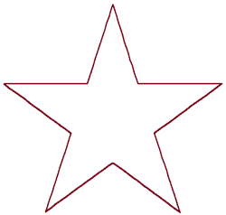 Redwork Star Embroidery Design