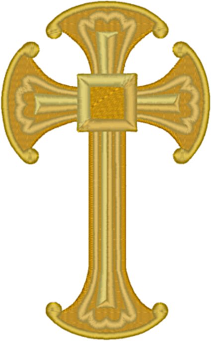 Machine Embroidery Design: Gold Cross