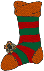 Little Beaver Christmas Stocking Embroidery Design