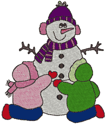 Making a Snowman Embroidery Design