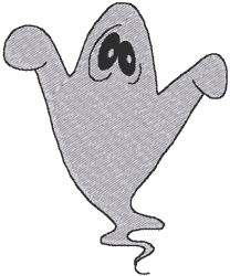 Big-eyed Ghost Embroidery Design