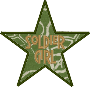 Soldier Girl Applique Embroidery Design
