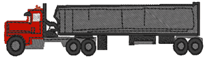 Big Rig Coal Semi Embroidery Design