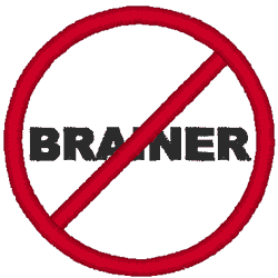 No Brainer Embroidery Design