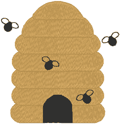 Bee Skep Embroidery Design