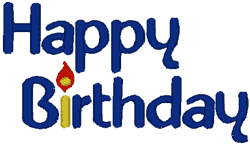 Happy Birthday Embroidery Design