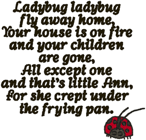 Ladybug, Ladybug Embroidery Design