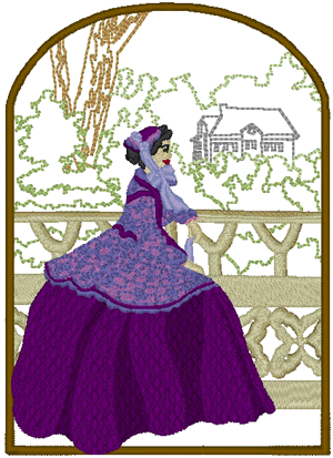 Flowers of the South: Miss Violet Embroidery Design