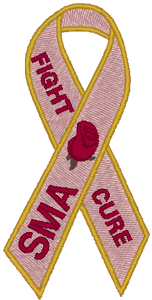 Awareness Ribbon: SMA Embroidery Design