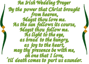 Irish Wedding Prayer Embroidery Design