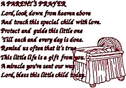 A Parent's Prayer Embroidery Design