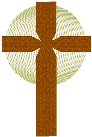 Halo Cross Embroidery Design