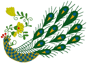 Matyo Folk Art Peacock Embroidery Design