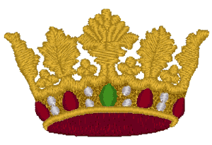 Crown with Jewels #1 Embroidery Design