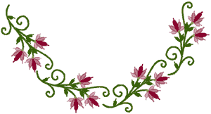 Flower Bud Centerpiece Embroidery Design