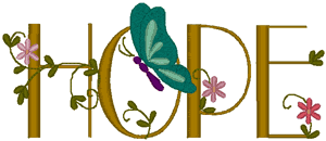 Warm Accents: Hope Embroidery Design