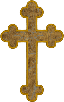 Budded Cross Applique Religious Machine Embroidery Design