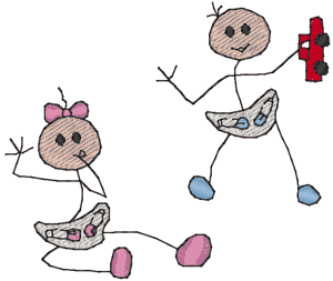 Stick Babies Embroidery Design