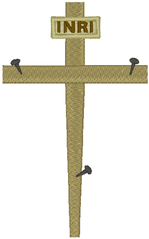 The Empty Cross Embroidery Design