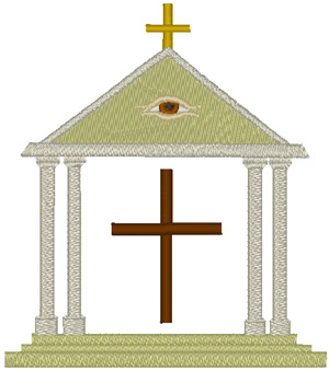The Church As a Temple Embroidery Design