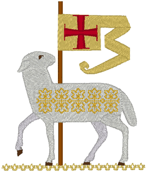 The Triumphant Lamb Religious Machine Embroidery Design