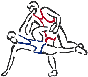 Wrestling Team Design Embroidery Design