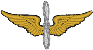 Prop & Wings Embroidery Design