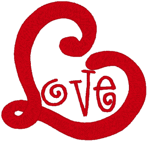 Love Heart Embroidery Design