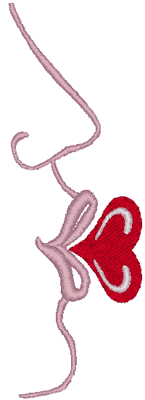Kiss of Hearts Embroidery Design