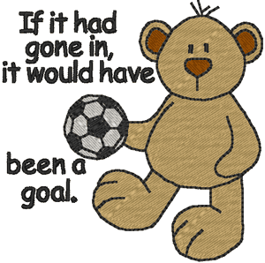 Soccer Bear Embroidery Design
