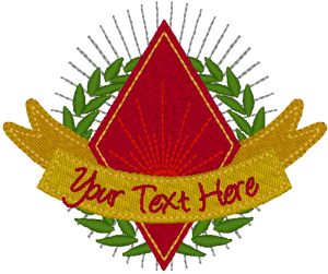 Card Suits Name Crests: Diamond Embroidery Design