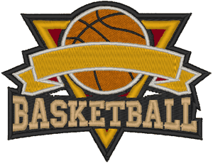 Basketball Emblem 4 Embroidery Design