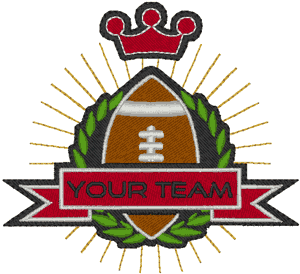 Football Emblem 4 Embroidery Design